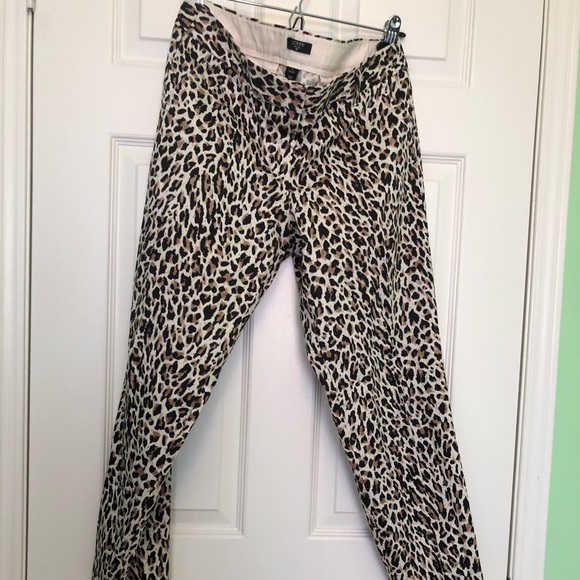 Never Worn J. Crew Stretch Ankle Leopard Pant - Picture 2 of 4